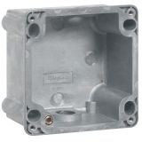 Коробка металлическая с одним отверстием 2К+З 16A 2 ввода Hypra 052059 Legrand