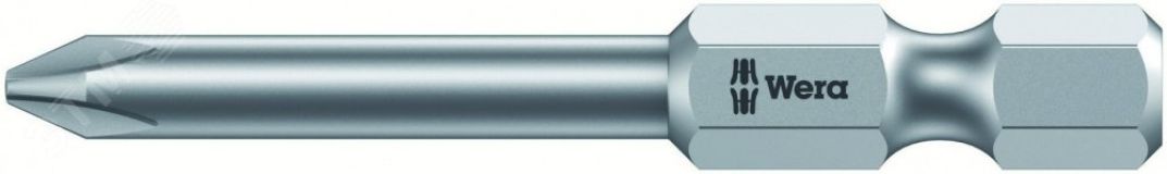 Бита 851/4 J PH вязкая твердость под азиатские винты хвостовик 1/4 E 6.3 PH 00 x 89 мм WE-380200 Wera