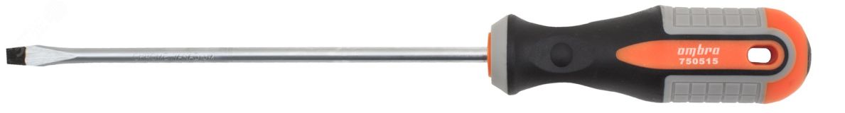 Отвертка стержневая шлицевая ROUND GRIP, SL5x150 мм 055128 Ombra