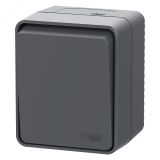 AtlasDesign PROFI IP54 О/У 1-клавишный кнопочный ВЫКЛЮЧАТЕЛЬ 10 АХ, АНТРАЦИТ ATN544015 Systeme Electric