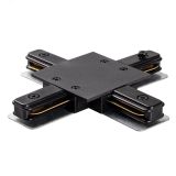 PTR/R CX-BL Коннектор чёрный  X -обр. для встраиваемого шинопровода  Jazzway 5031937 JazzWay