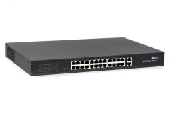 Коммутатор неуправляемый 26 портов RJ45 10 100 1000 Мб/с PoE 300Вт 4077 Бастион