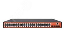 Коммутатор управляемый L2 PoE 52 порта, 48хPoE 10/100/1000 Мб/с, 4хSFP+, 565 Вт WI-PMS552F Wi-Tek