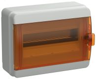 Корпус пластиковый навесной на 12 модулей КМПн-12 IP65 TEKFOR оранжевая прозрачная дверь TF5-KP72-N-12-65-K03-K09 IEK