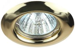Светильник штампованный MR16,12V/220V, 50W золото ST3 GD C0043802 ЭРА