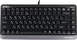 Клавиатура Fstyler FK11, USB, slim, черный/серый 1391308 A4Tech