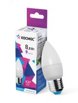 Лампа светодиодная LED 8.5Вт Свеча 220В Е27 D37х100 6500К холодный 720 лм LkecLED8.5wCNE2765 Космос