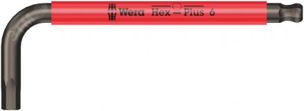 Ключ Г-образный 950 SPKS Multicolour с шаром 6 x 100 мм WE-022675 Wera