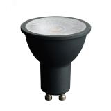 Лампа светодиодная LED 7вт 230в GU10 белый с линзой 110 гр. черный корпус Feron PRO 48957 FERON