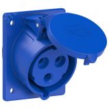 Розетка встраиваемая наклонная 32А/230V/1P+N+E/IP44 00-00002419 PCE