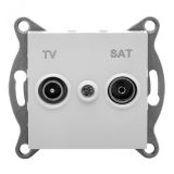 GUSI Ugra механизм розетки TV+ SAT, оконечной, скрытая  установка. Цвет белый. С11TS1-001 GUSI ELECTRIC