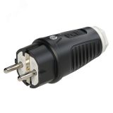 Вилка каб 16A/250V/2P+E/IP54 корпус черный, маркер белый 00-00027002 PCE