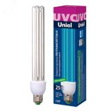 Лампа ультрафиолетовая бактерицидная. ESL-PLD-25/UVCB/E27/CL Спектр UVC 253,7нм. Картон. ТМ UL-00007271 Uniel