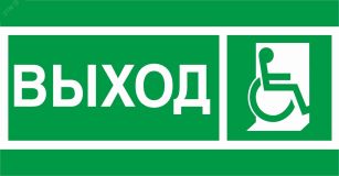 Пиктограмма ПЭУ 010 Выход Инвалиды (135х260) SIRAH IP65 2502002740 Световые Технологии