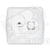 Розетка компьютерная RJ45 скрытая Маргарита белая М0035 UNIVersal