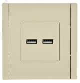 FORTE&PIANO Розетка USB A+A 3,1А FP449 ваниль IEK FP-U21-D31-K10 IEK