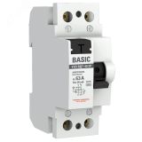 Устройство защитного отключения УЗО ВД-40 2P 63А/30мА электронный Basic elcb-2-63-30e-sim EKF