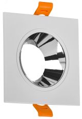 LIGHTING Светильник 4107 встраиваемый поворотный под лампу GU10 белый/хром пластик IEK LT-UVB0-4107-GU10-1-K23 IEK