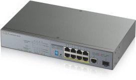 Коммутатор неуправляемый для видеокамер 9 портов 10/100/1000 Мб/с, 1xSFP, 8хPoE+ 124560 Zyxel