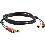 Кабель аудио 2RCA M на 2RCA M, 1.8 м., черный 1000510973 Kramer
