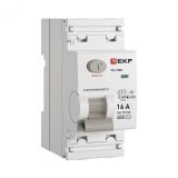 Выключатель дифференциального тока ВД-100N  2P 16А 10мА тип AC эл-мех 6кА PROXIMA EKF E1026M1610 EKF
