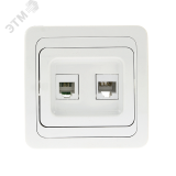 Лондон Розетка RJ45+Phone белая EEK00-135-10 EKF