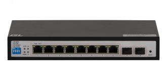 Коммутатор управляемый PoE 8 портов 10/100/1000 Мб/с, 2хSFP, 120 Вт ЭКО47543 Gigalink
