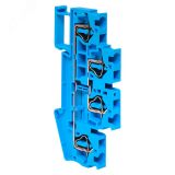 Колодка клеммная пружинная двойная JXB-ST-4 32А синяя plc-jxb-st-4-4-2-blue EKF