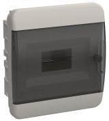 TEKFOR Корпус пластиковый ЩРВ-П-8 IP41 черная прозрачная дверь IEK TF5-KP12-V-08-41-K01-K03 IEK