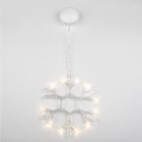 Фигура светодиодная «Снежинка» на батарейках 3AAA (не в/к) ULD-H1819-012/STA/3AAA WARM WHITE IP20 SNOWFLAKE 18х19см Подвесная 12 светодиодов Теплый белый свет  Провод прозрачный UL-00007251 Uniel