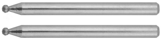 Мини-шарошки алмазные, d 2,0x3,2мм, длина 38мм, 2шт 35923 ЗУБР