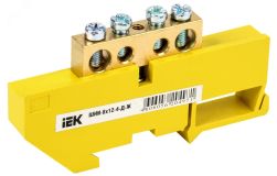 Шина PE земля на DIN-изоляторах ШНИ-8х12-4-Д-Ж YNN10-812-4D-K05 IEK