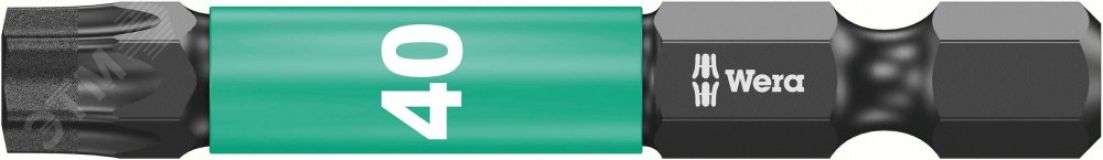 Бита ударная 867/4 IMP DC Impaktor TORX алмазное покрытие хвостовик 1/4 E 6.3 TX 40 x 50 мм WE-057667 Wera