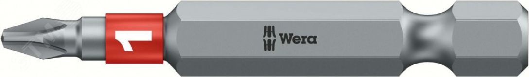 Бита биторсионная 851/4 BTZ PH вязкая твердость хвостовик 1/4 E 6.3 PH 1 x 50 мм WE-059550 Wera