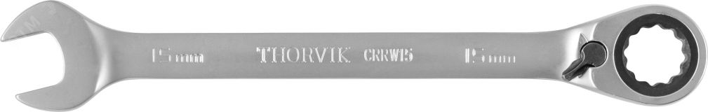 Ключ гаечный комбинированный трещоточный с реверсом, 15 мм 053494 Thorvik