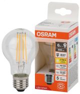 Лампа светодиодная филаментная LED Star Грушевидная 6Вт (замена 75Вт), 750Лм, 2700К, цоколь E27 OSRAM 4058075684065 LEDVANCE