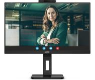 Монитор LCD 23.8'' IPS, 1920х1080, 300 cd/m2, 1000:1, 4ms, 2xHDMI, DP, USB-Hub, Speakers, Camera 24P3QW AOC