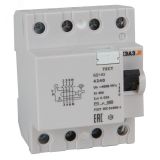 Выключатель дифференциального тока (УЗО) без защиты от сверхтоков 4П 25А 30мА ВД1-63-4225-АС-УХЛ4 318479 КЭАЗ