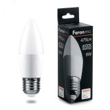 Лампа светодиодная LED 6вт Е27 белый матовая свеча Feron.PRO 38051 FERON