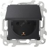 Розетка 2К+З Schuko IP44, графит 2450448-038 Simon