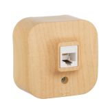 Quteo Розетка телефонная RJ11 наружная дерево 782274 Daccord/Legrand