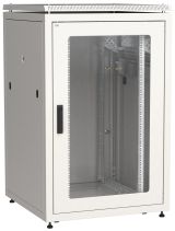 Шкаф сетевой 19' LINEA N 24U 800х800мм стеклянная передняя дверь задняя металлическая серый LN35-24U88-GM ITK