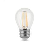 Лампа светодиодная филаментная LED 7 Вт 550 лм 2700К AC150-265В E27 шар P45 теплая  Black Filament Gauss 105802107 GAUSS