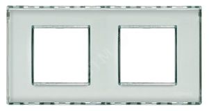 LivingLight Рамка прямоугольная 2 поста Kristall LND4802M2KR BTicino