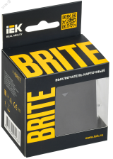 BRITE Выключатель карточный 30А ВС10-1-8-БрЧ черный IEK BR-V11-0-10-K02 IEK