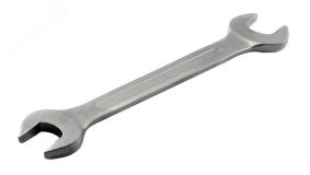 Ключ рожковый гаечный двусторонний 19х22 сатинированый 115728 Hortz