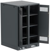 Шкаф LINEA B (пустой) 1350х900х950мм двустворчатая металлическая дверь черный LB05-13H99-2M ITK