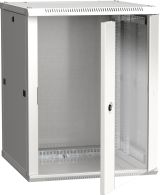 Шкаф настенный 19' LINEA W 12U 600x600мм стеклянная дверь RAL7035 LWR3-12U66-GF ITK