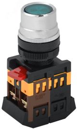 Кнопка зеленая ABLF-22 1з+1р с подсветкой неон 240В BBT10-ABLF-K06 IEK