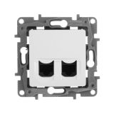 ETIKA Двойная розетка RJ 45 категория 5е UTP белый 672255 Daccord/Legrand